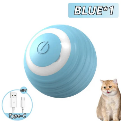 Interactive Smart Ball for Cats and Small Dogs - Rechargeable Automatic Rolling Pet Toy